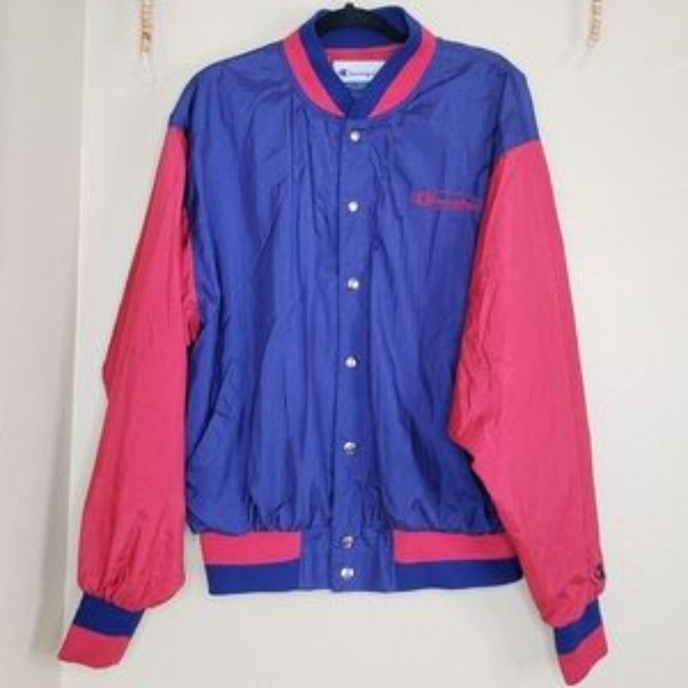 Champion Vintage Bomber Windbreaker Jacket Large - Picture 2 of 11